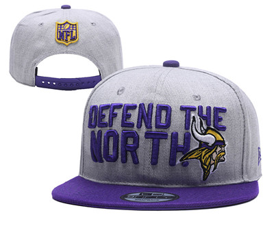 NFL Minnesota Vikings Defend The North Gray Adjustable Hat