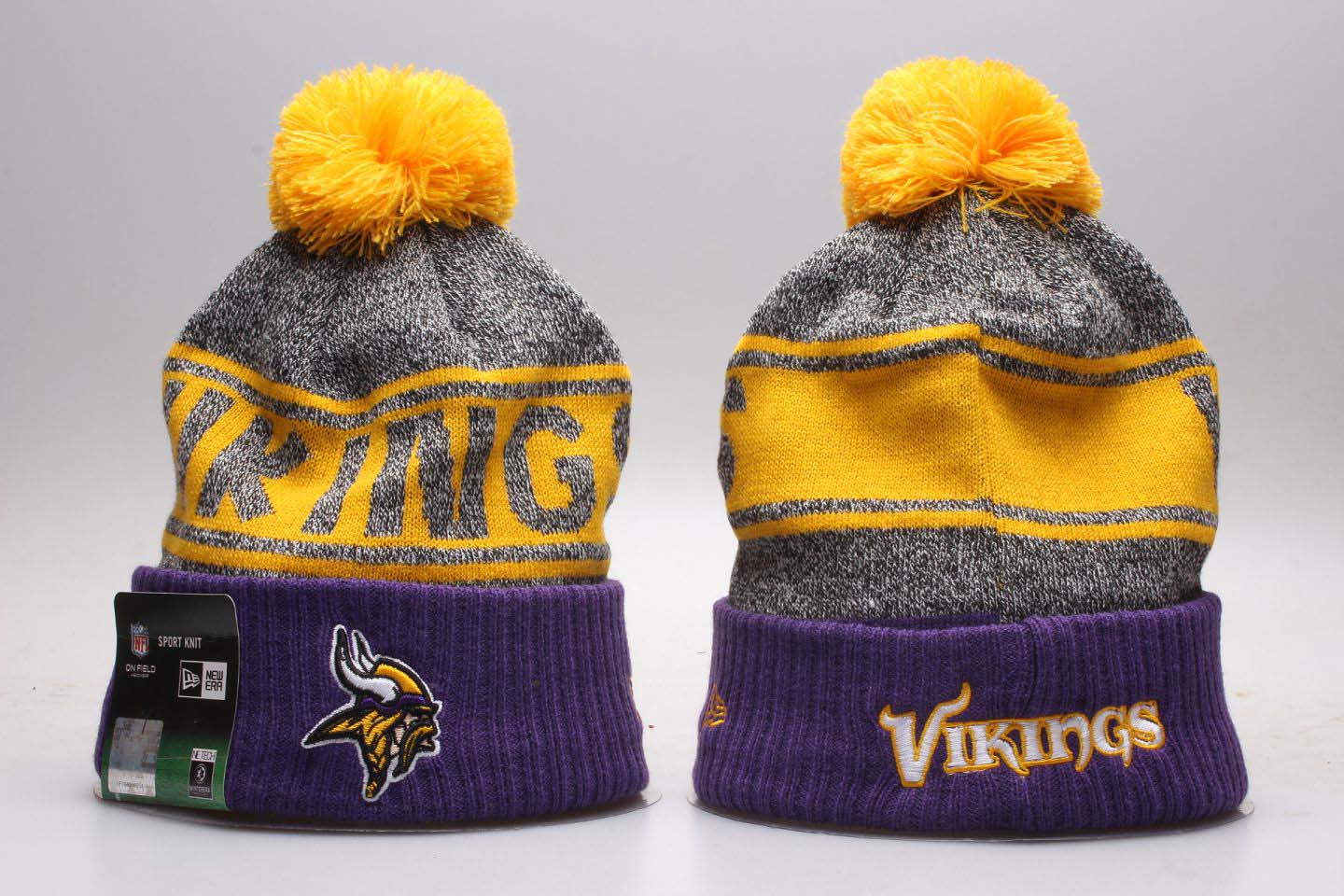NFL Minnesota Vikings Team Logo 2017 Sideline Knit Hat  1