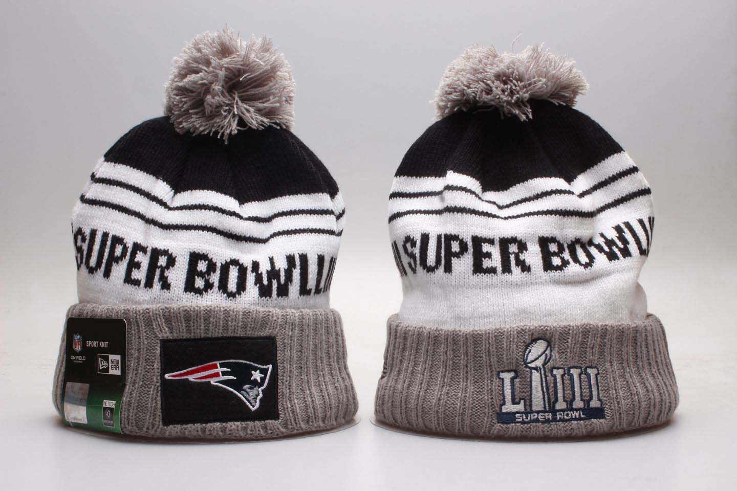 NFL New England Patriots Team Logo Navy Knit Hat  0