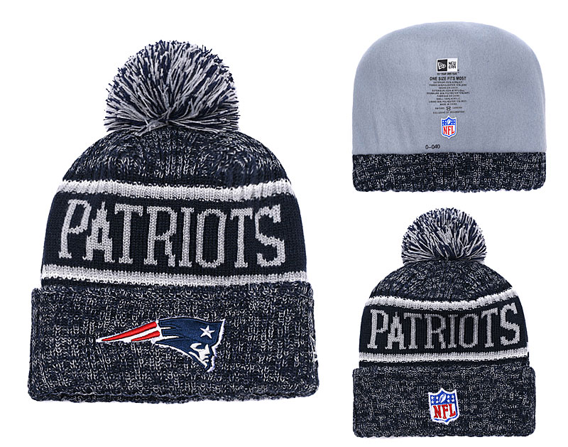 NFL New England Patriots Team Logo Navy Knit Hat  