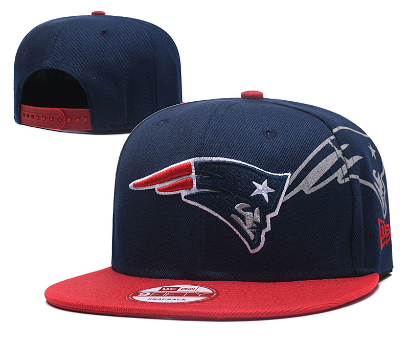 NFL New England Patriots Team Logo Navy Silver Adjustable Hat 0