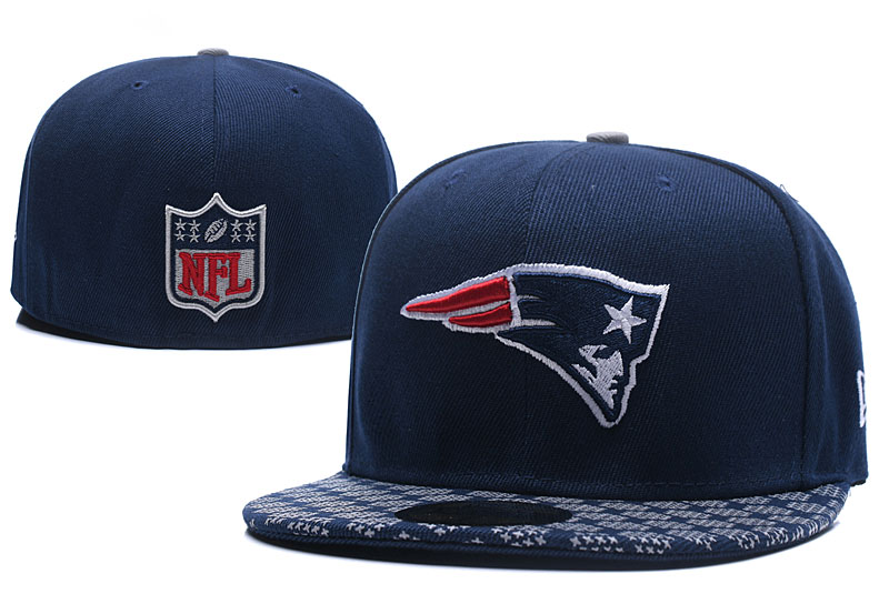 NFL New England Patriots Team Logo Navy Silver Adjustable Hat