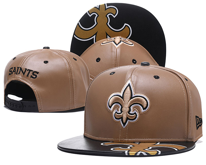 NFL New Orleans Saints Team Logo Black Adjustable Hat  0