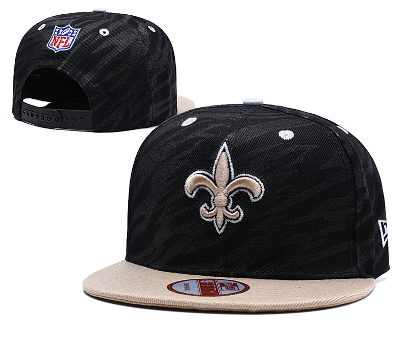 NFL New Orleans Saints Team Logo Black Adjustable Hat