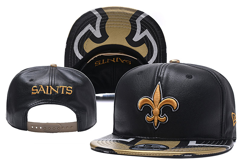 NFL New Orleans Saints Team Logo Black Adjustable Hat YD NFL New Orleans Saints Team Logo Black Adjustable Hat YD