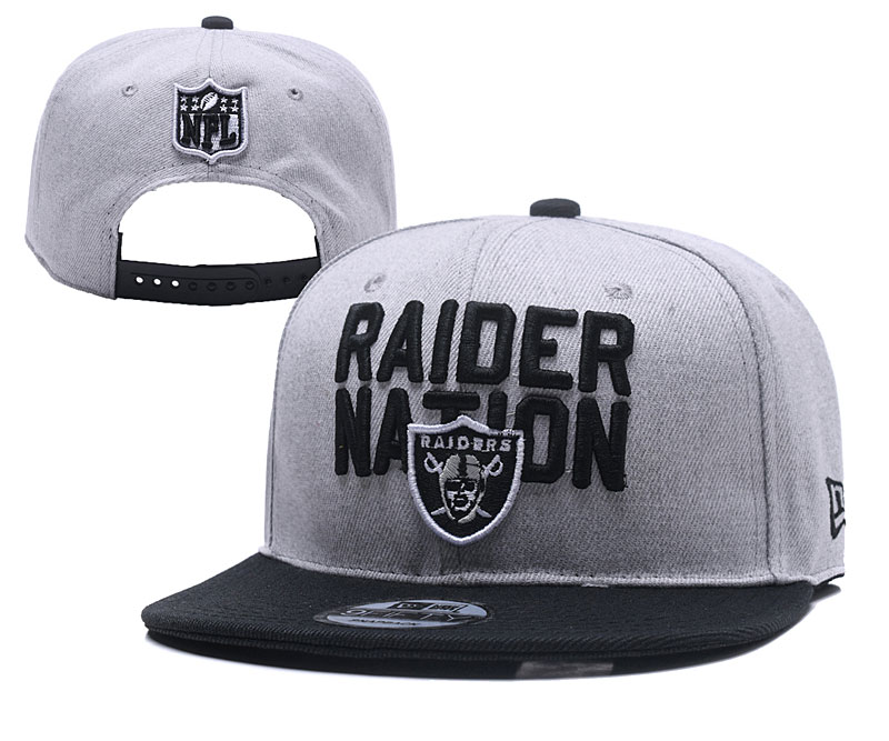 NFL Oakland Raiders Raider Nation Gray Adjustable Hat 