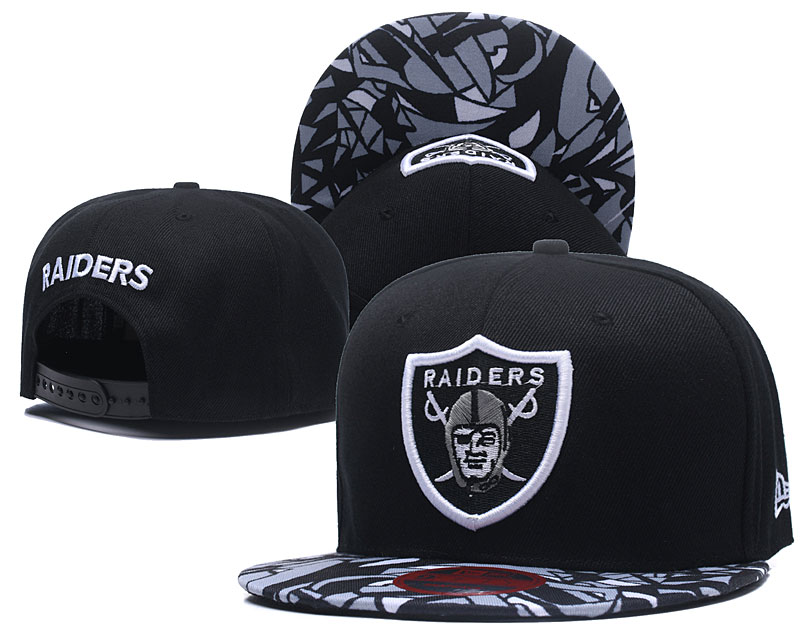 NFL Oakland Raiders Team Logo Black Adjustable Hat 