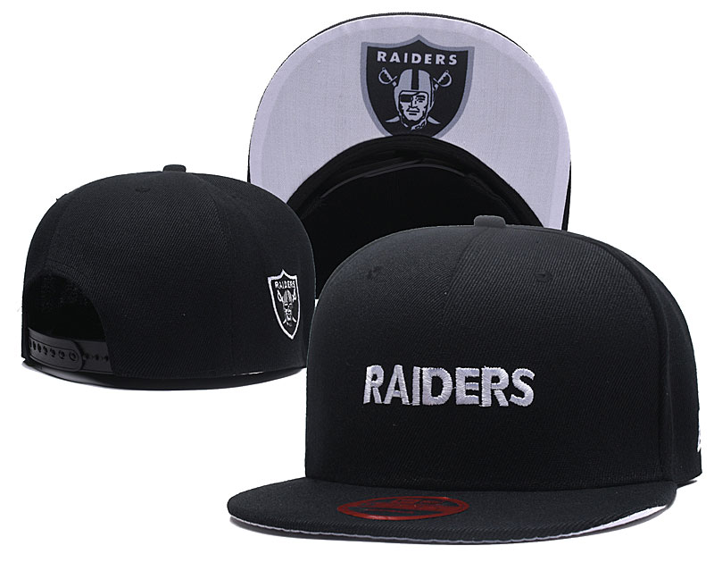 NFL Oakland Raiders Team Logo Black Adjustable Hat 