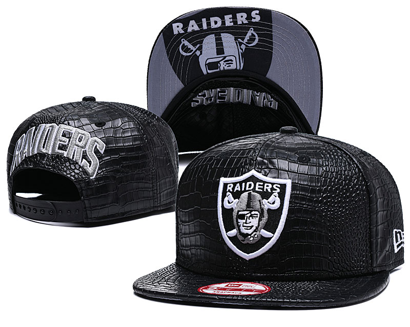 NFL Oakland Raiders Team Logo Black Adjustable Hat YD