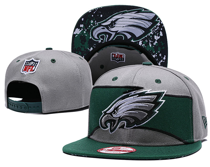 NFL Philadelphia Eagles Team Logo Green Silver Adjustable Hat