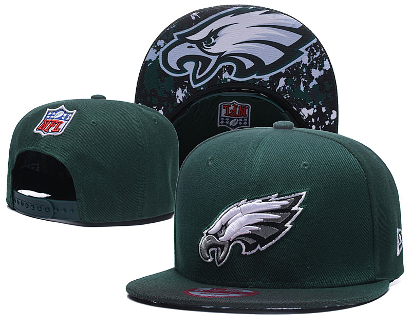 NFL Philadelphia Eagles Team Logo Green Silver Adjustable Hat