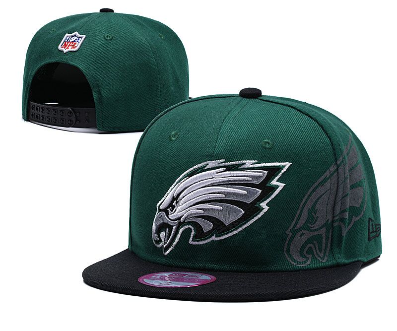 NFL Philadelphia Eagles Team Logo Green Silver Adjustable Hat