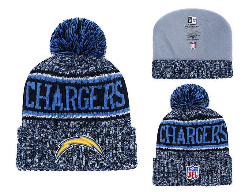 NFL San Diego Chargers Team Logo Blue 2017 Sideline Knit Hat