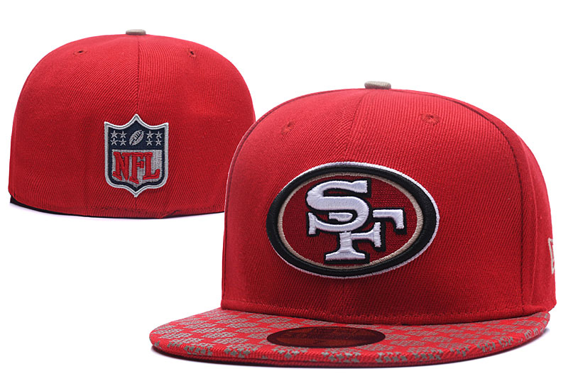 NFL San Francisco 49ers Team Logo Black Red Adjustable Hat  