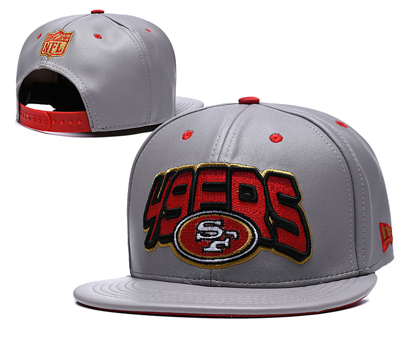 NFL San Francisco 49ers Team Logo Black Red Adjustable Hat