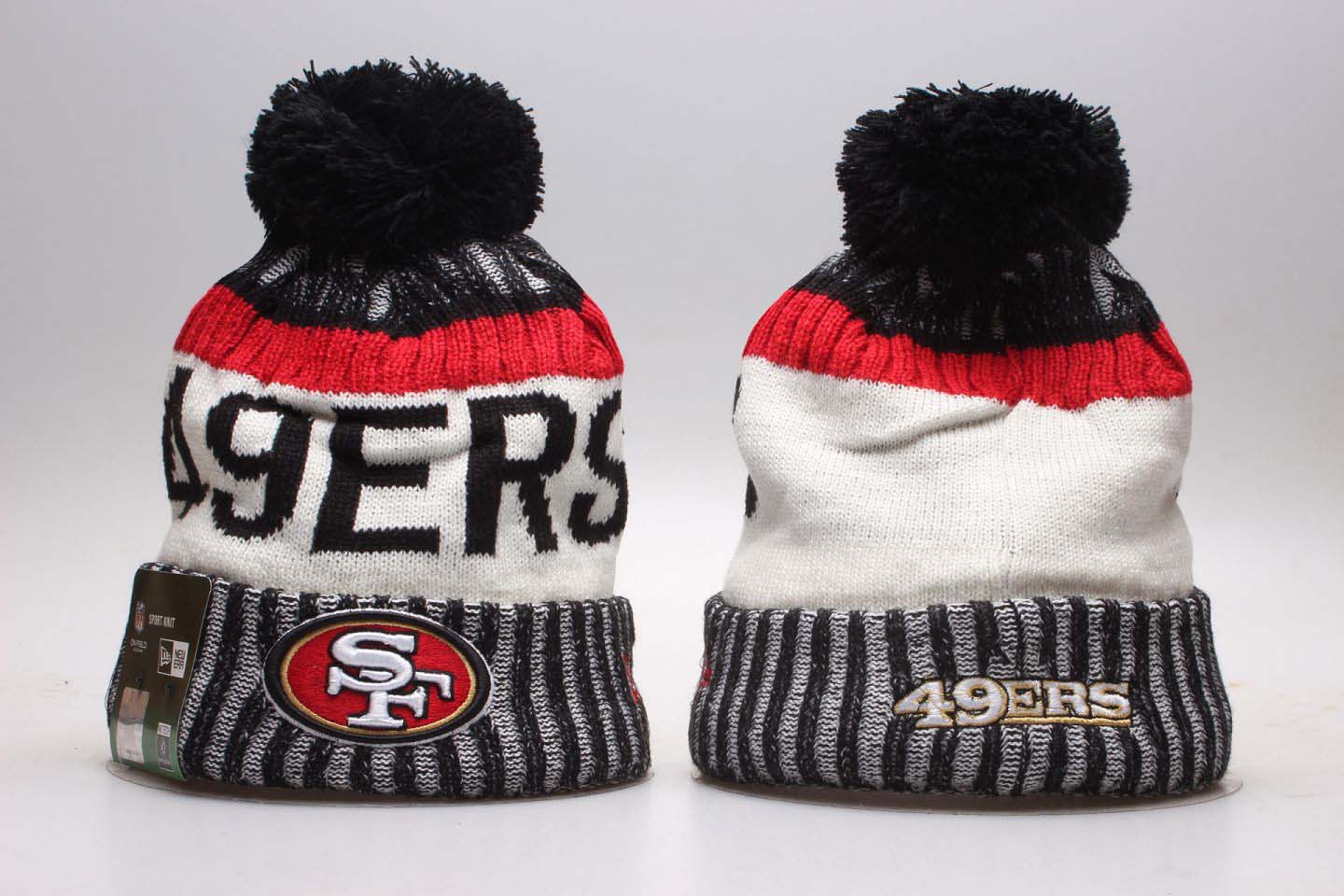 NFL San Francisco 49ers Team Logo Red Knit Hat