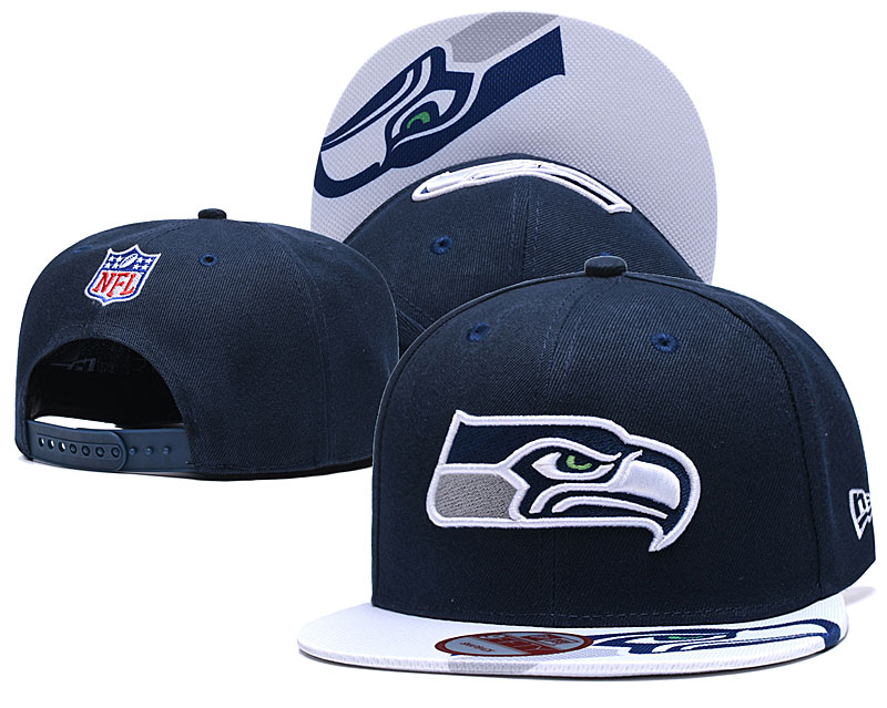 NFL Seattle Seahawks Team Logo Navy Silver Adjustable Hat 0 NFL Seattle Seahawks Team Logo Navy Silver Adjustable Hat 0