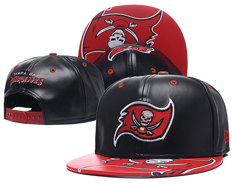 NFL Tampa Bay Buccaneers Team Logo Red Silver Adjustable Hat  0
