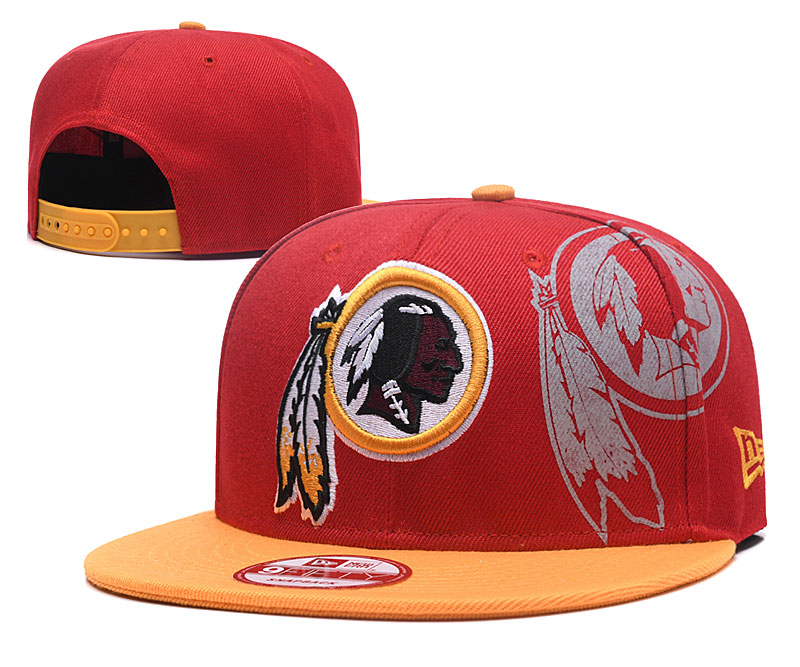 NFL Washington Redskins Team Logo Red Silver Adjustable Hat 0