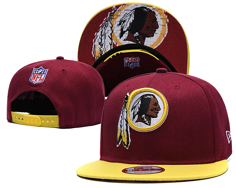 NFL Washington Redskins Team Logo Red Silver Adjustable Hat