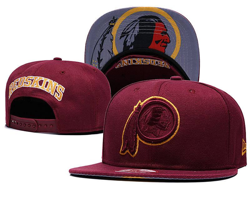 NFL Washington Redskins Team Logo Red Silver Adjustable Hat