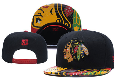 NHL Chicago Blackhawks Team Logo Black Adjustable Hat