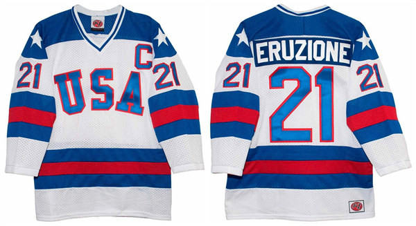 NHL Movie Edtion #ERUZIONE 21 White e Custom Jersey
