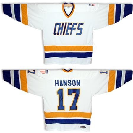 NHL Movie Edtion #HANSON 17 White Custom Jersey