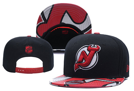 NHL New Jersey Devils Team Logo Black Adjustable Hat
