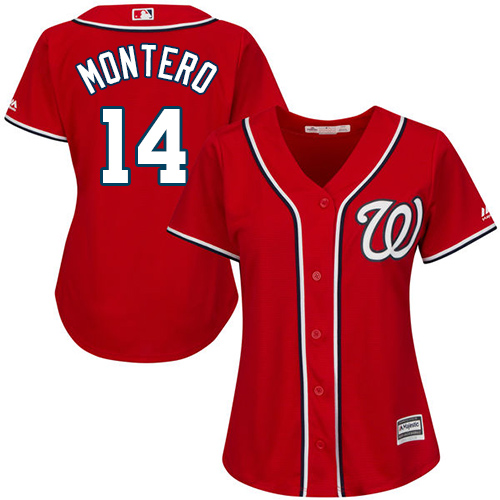 Nationals #14 Miguel Montero Red Alternate Women's Stitched MLB Jersey Nationals #14 Miguel Montero Red Alternate Women's Stitched MLB Jersey