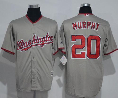Nationals #20 Daniel Murphy Grey New Cool Base Stitched MLB Jersey Nationals #20 Daniel Murphy Grey New Cool Base Stitched MLB Jersey