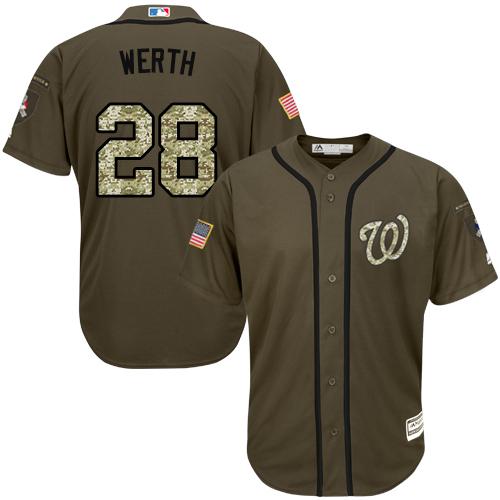Nationals #28 Jayson Werth Green Salute to Service Stitched Youth MLB Jersey Nationals #28 Jayson Werth Green Salute to Service Stitched Youth MLB Jersey