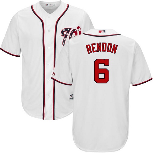Nationals #6 Anthony Rendon White Cool Base Stitched Youth MLB Jersey Nationals #6 Anthony Rendon White Cool Base Stitched Youth MLB Jersey