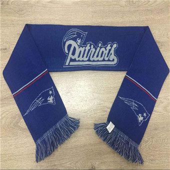 New England Patriots Blue Metallic Thread Scarf -3