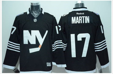 New York Islanders #17 Matt Martin Black Alternate Stitched NHL Jersey