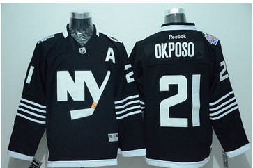 New York Islanders #21 Kyle Okposo Black Alternate Stitched NHL Jersey New York Islanders #21 Kyle Okposo Black Alternate Stitched NHL Jersey