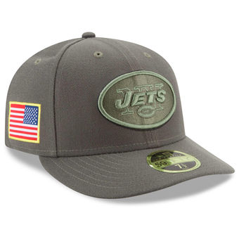 New York Jets 2017 Salute To Service Low Profile Fitted Hat – Olive