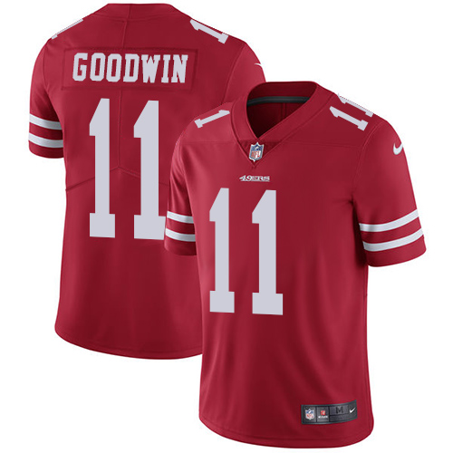 Nike 49ers #11 Marquise Goodwin Red Team Color Men's Stitched NFL Vapor Untouchable Limited Jersey Nike 49ers #11 Marquise Goodwin Red Team Color Men's Stitched NFL Vapor Untouchable Limited Jersey