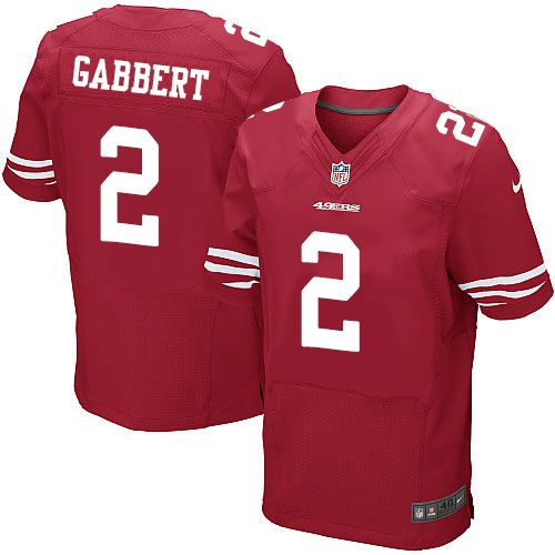 Nike 49ers #2 Blaine Gabbert Red Team Color Men's Stitched NFL Elite Jersey Nike 49ers #2 Blaine Gabbert Red Team Color Men's Stitched NFL Elite Jersey