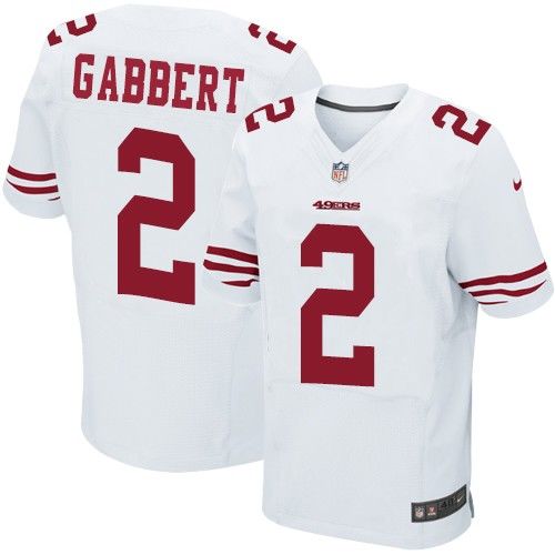 Nike 49ers #2 Blaine Gabbert White Men's Stitched NFL Elite Jersey Nike 49ers #2 Blaine Gabbert White Men's Stitched NFL Elite Jersey