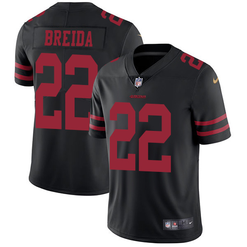 Nike 49ers #22 Matt Breida Black Alternate Men's Stitched NFL Vapor Untouchable Limited Jersey Nike 49ers #22 Matt Breida Black Alternate Men's Stitched NFL Vapor Untouchable Limited Jersey