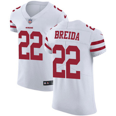 Nike 49ers #22 Matt Breida White Men's Stitched NFL Vapor Untouchable Elite Jersey Nike 49ers #22 Matt Breida White Men's Stitched NFL Vapor Untouchable Elite Jersey