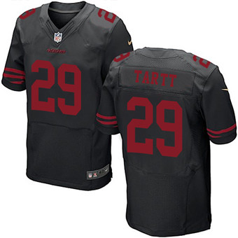 Nike 49ers #29 Jaquiski Tartt Black Alternate Men's Stitched NFL Elite Jersey Nike 49ers #29 Jaquiski Tartt Black Alternate Men's Stitched NFL Elite Jersey
