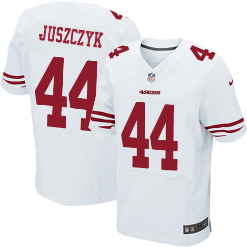 Nike 49ers #44 Kyle Juszczyk White Men's Stitched NFL Elite Jersey