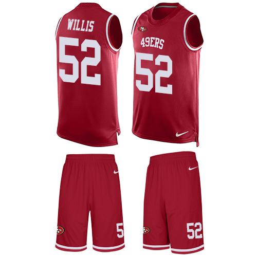 Nike 49ers #52 Patrick Willis Red Team Color Men's Stitched NFL Limited Tank Top Suit Jersey Nike 49ers #52 Patrick Willis Red Team Color Men's Stitched NFL Limited Tank Top Suit Jersey