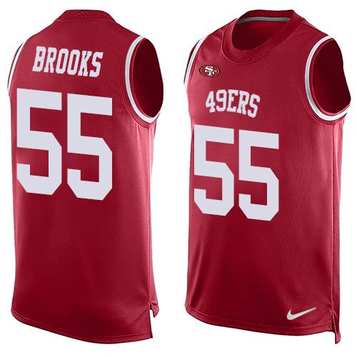 Nike 49ers #55 Ahmad Brooks Red Team Color Men's Stitched NFL Limited Tank Top Jersey Nike 49ers #55 Ahmad Brooks Red Team Color Men's Stitched NFL Limited Tank Top Jersey
