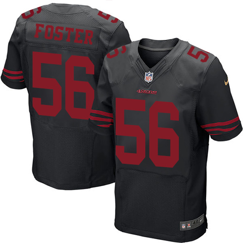 Nike 49ers #56 Reuben Foster Black Alternate Men's Stitched NFL Elite Jersey