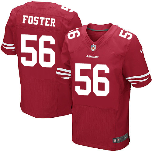 Nike 49ers #56 Reuben Foster Red Team Color Men's Stitched NFL Elite Jersey