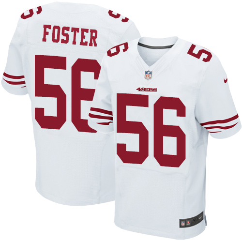 Nike 49ers #56 Reuben Foster White Men's Stitched NFL Elite Jersey Nike 49ers #56 Reuben Foster White Men's Stitched NFL Elite Jersey