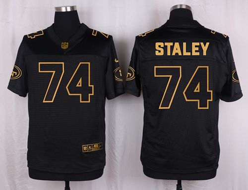 Nike 49ers #74 Joe Staley Black Men's Stitched NFL Elite Pro Line Gold Collection Jersey Nike 49ers #74 Joe Staley Black Men's Stitched NFL Elite Pro Line Gold Collection Jersey